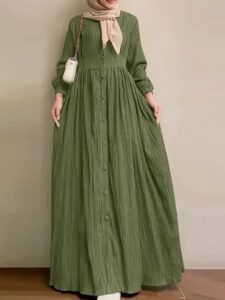 olive green pleated maxi dress women's boutique